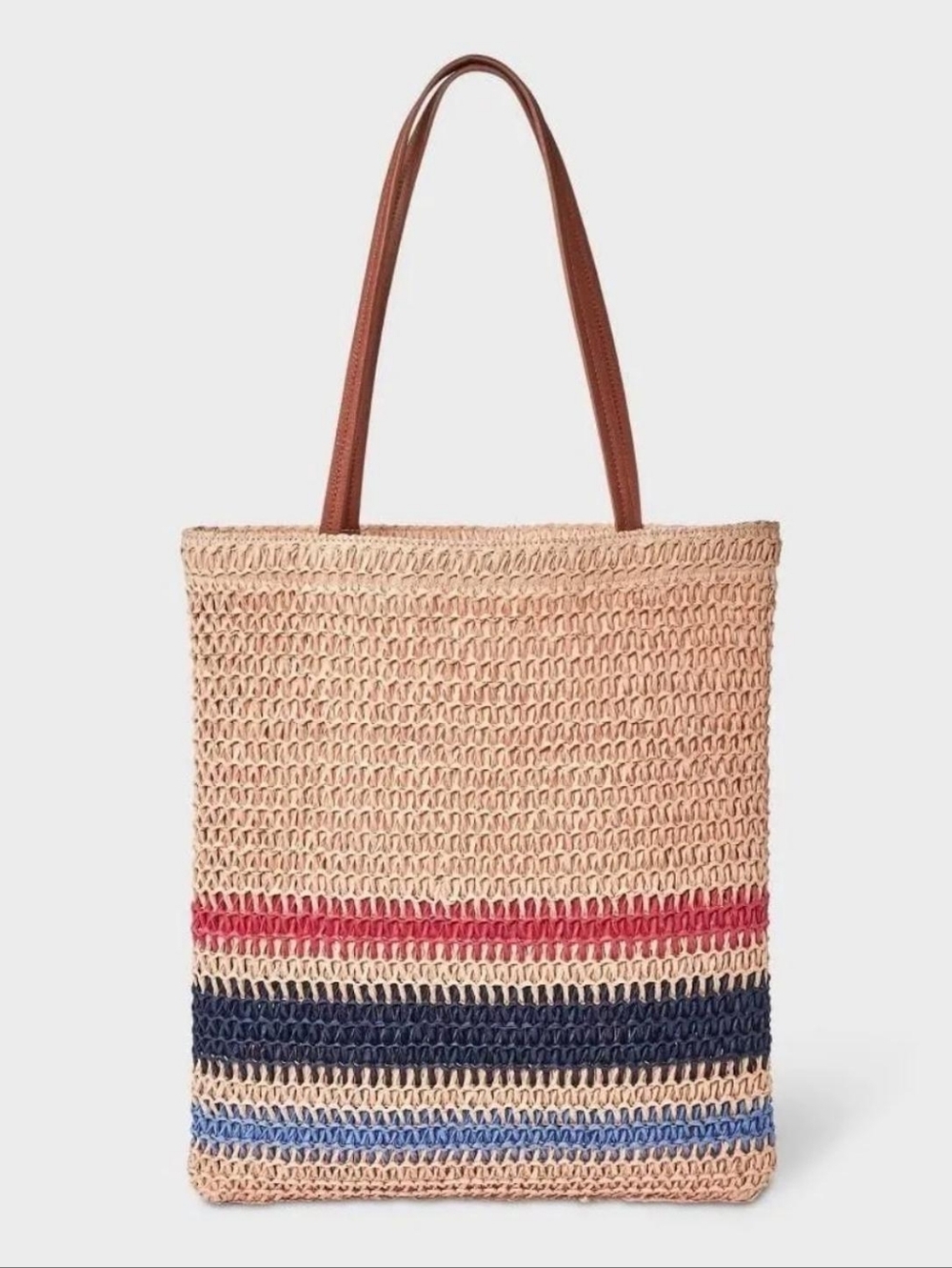 Universal Thread- Striped Woven Tote Bag